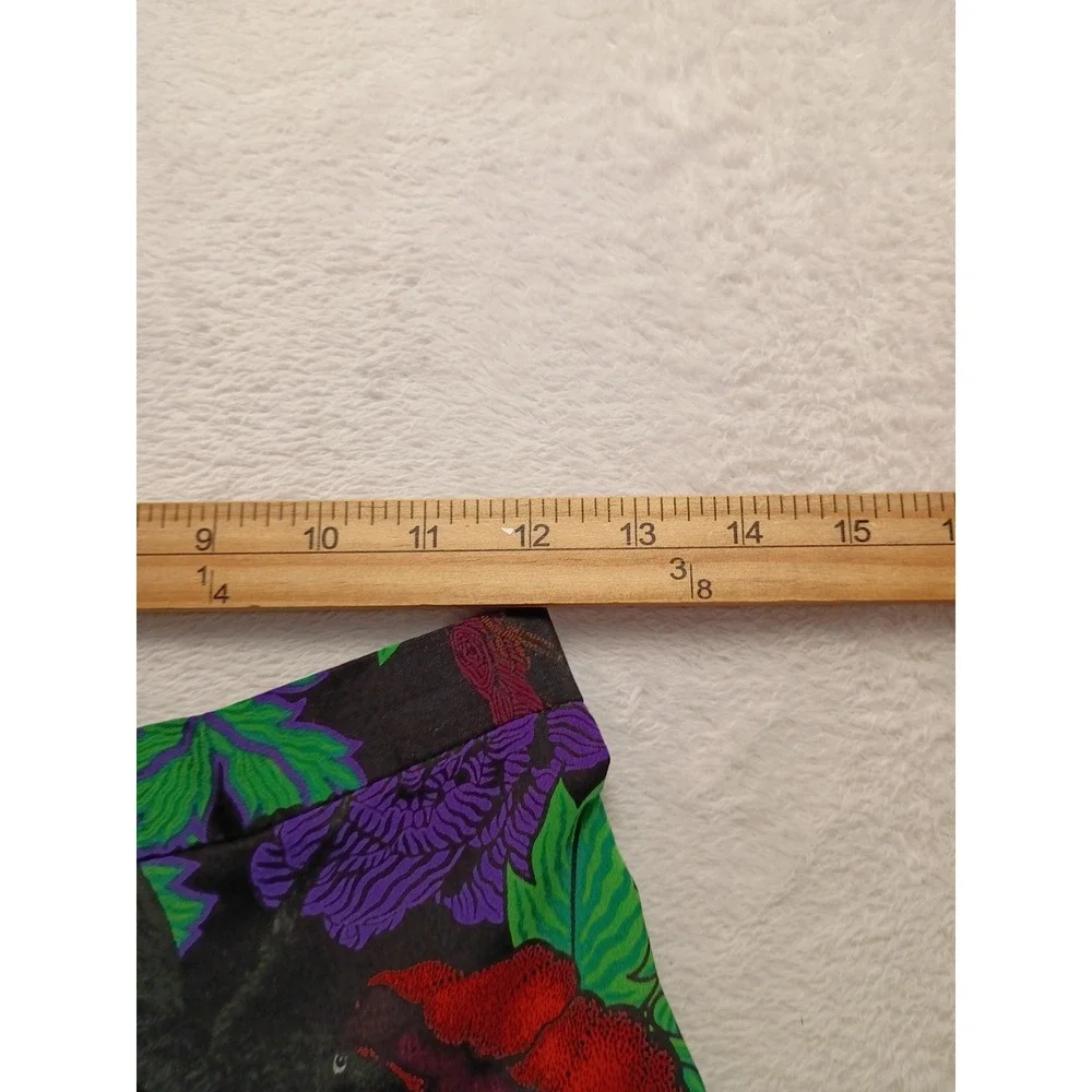 Topshop Floral Maxi Skirt Black Red Purple High Waisted Pleated Size US 4 NWOT